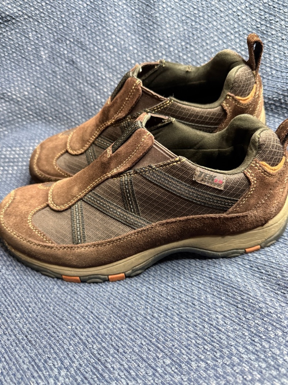 LL Bean Brown Slip-On Suede Walking Shoes